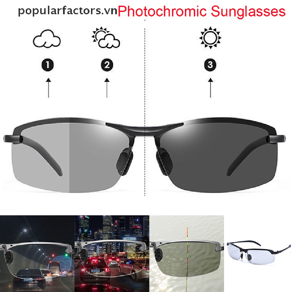 Kính Mát Phân Cực Chống Tia UV 400 Dùng Lái Xe Ban Đêm Cho Nam