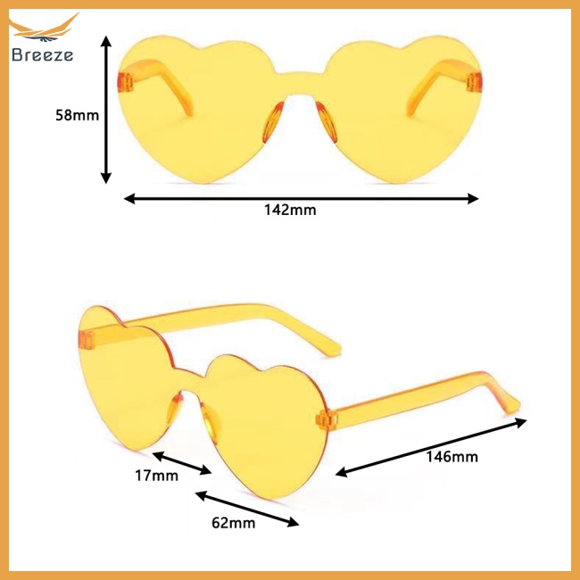 Set 8 Kính Mát Gọng Trái Tim Xinh Xắn Cho Bé