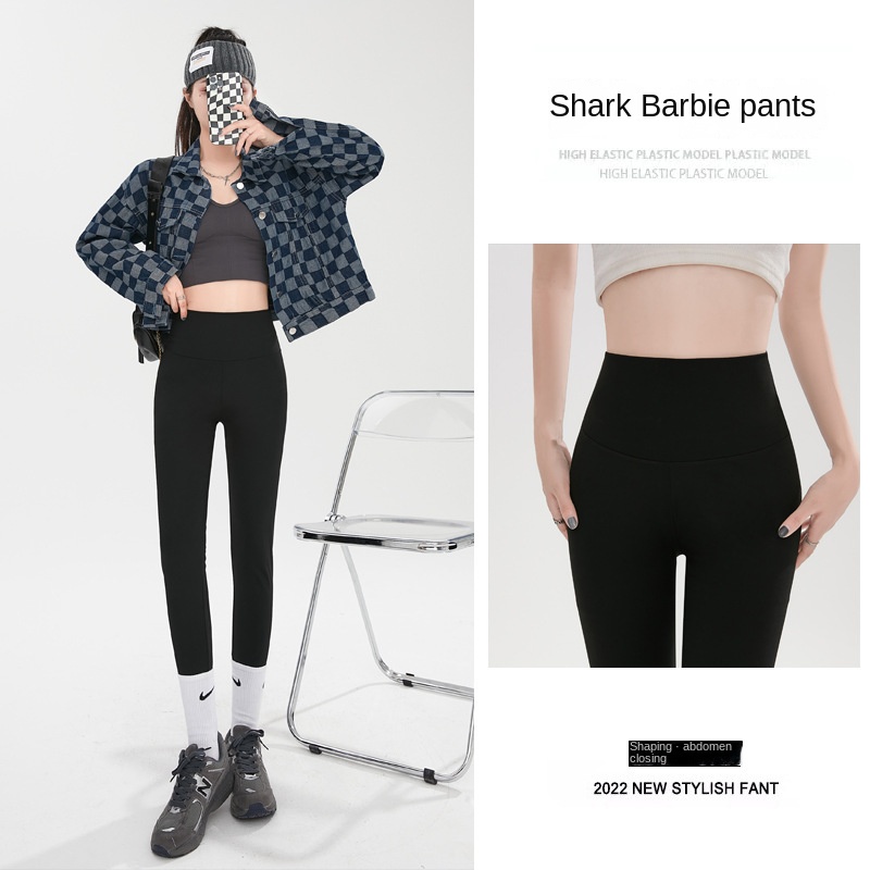 Quần Legging Mỏng Ôm Dáng Màu Đen in Họa Tiết Thời Trang Mùa Hè Thoáng Khí Có Thể Mặc Ở Ngoài