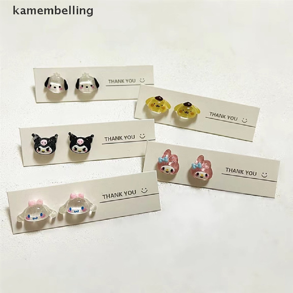 Kamembelling Sanrio Bông Tai Mini Bằng Nhựa Mềm Đáng Yêu Phong Cách Harajuku Cho Nữ EN