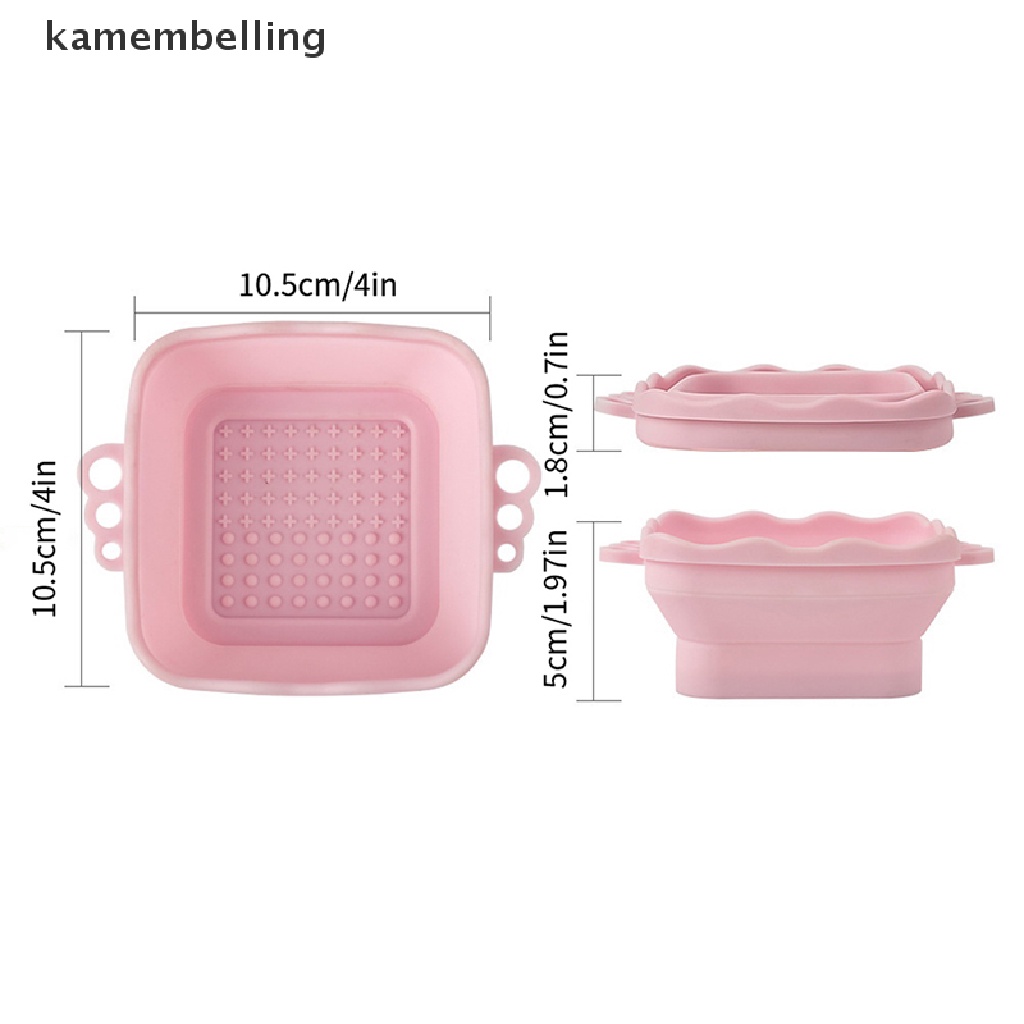 Kamembelling Miếng Silicone Vệ Sinh Cọ Trang Điểm Gấp Gọn Tiện Lợi
