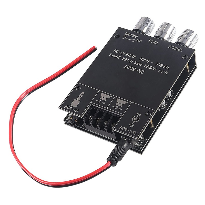 Bảng Mạch Khuếch Đại Âm Thanh ZK-502T Bluetooth 5.0 50W + 50W 2.0 AUX BT DC12-24V