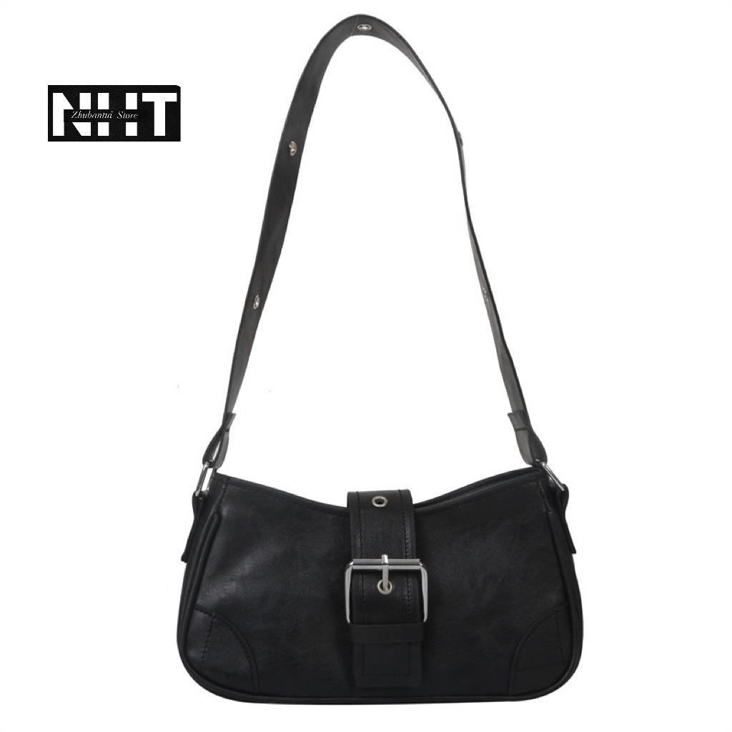 Túi xách màu trơn phong cách Gothic y2k cho nữ