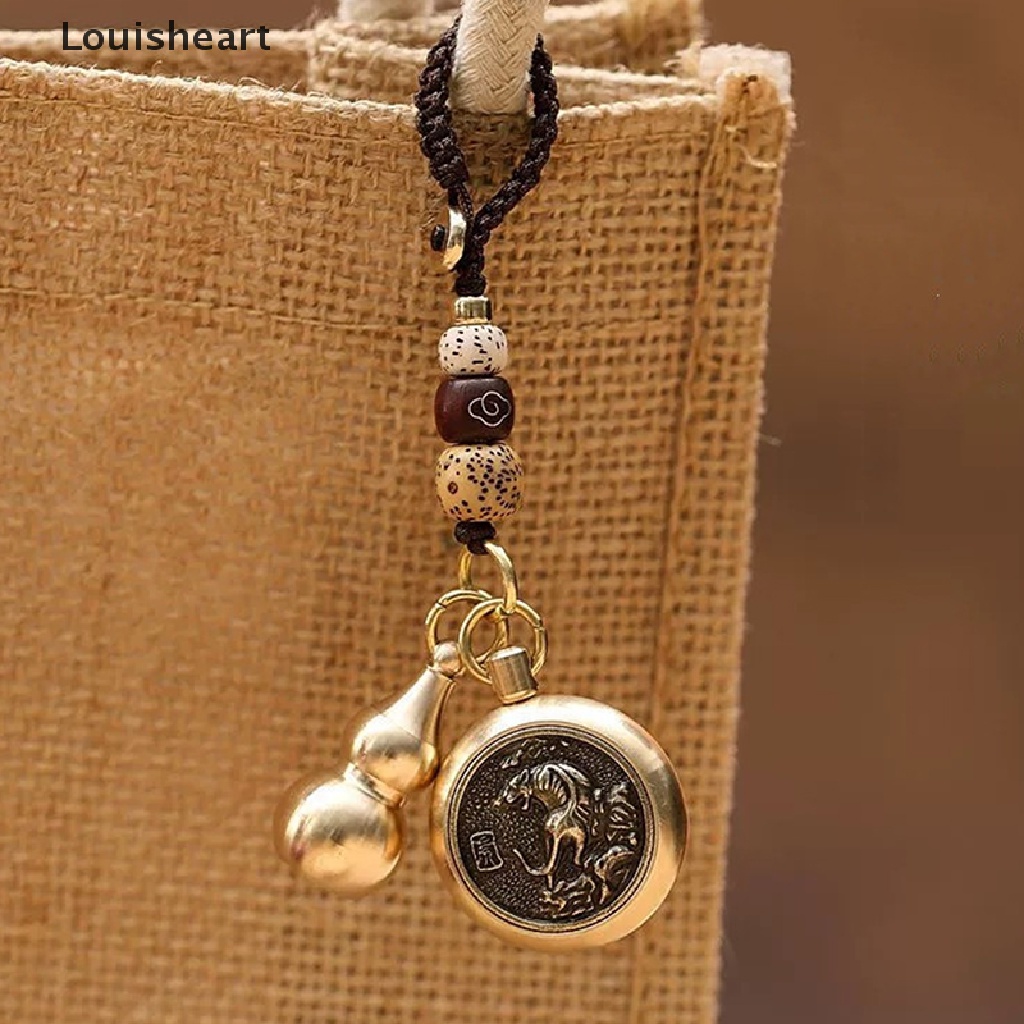 Louisheart Dây Móc Khóa Bằng Đồng Thau Hình Quả Bầu May Mắn Phong Cách Vintage