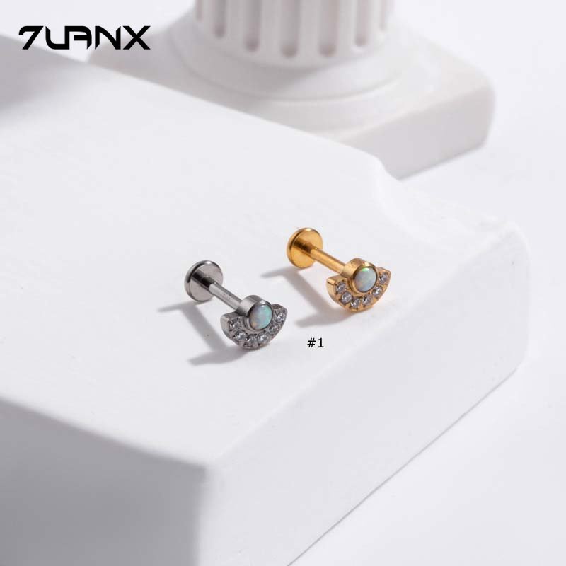 1 Khuyên Xỏ Tai G23 Bằng Thép Titan 16Gauge Không Gây Dị Ứng