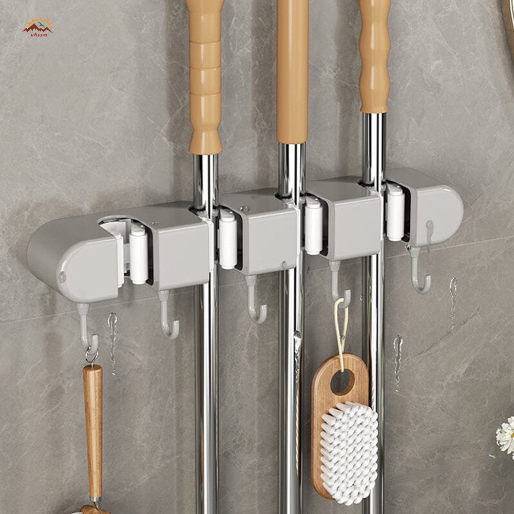 Giá Đỡ Cây Lau Nhà Đa Năng Kèm Móc Cố Định Tiện Dụng Cho Gia Đình