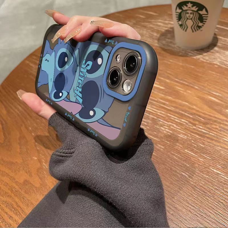 ✅Ốp Điện Thoại Trong Suốt Họa Tiết Stitch Dễ Thương Cho iPhone Xr 12 14713plus pro promax D0LB