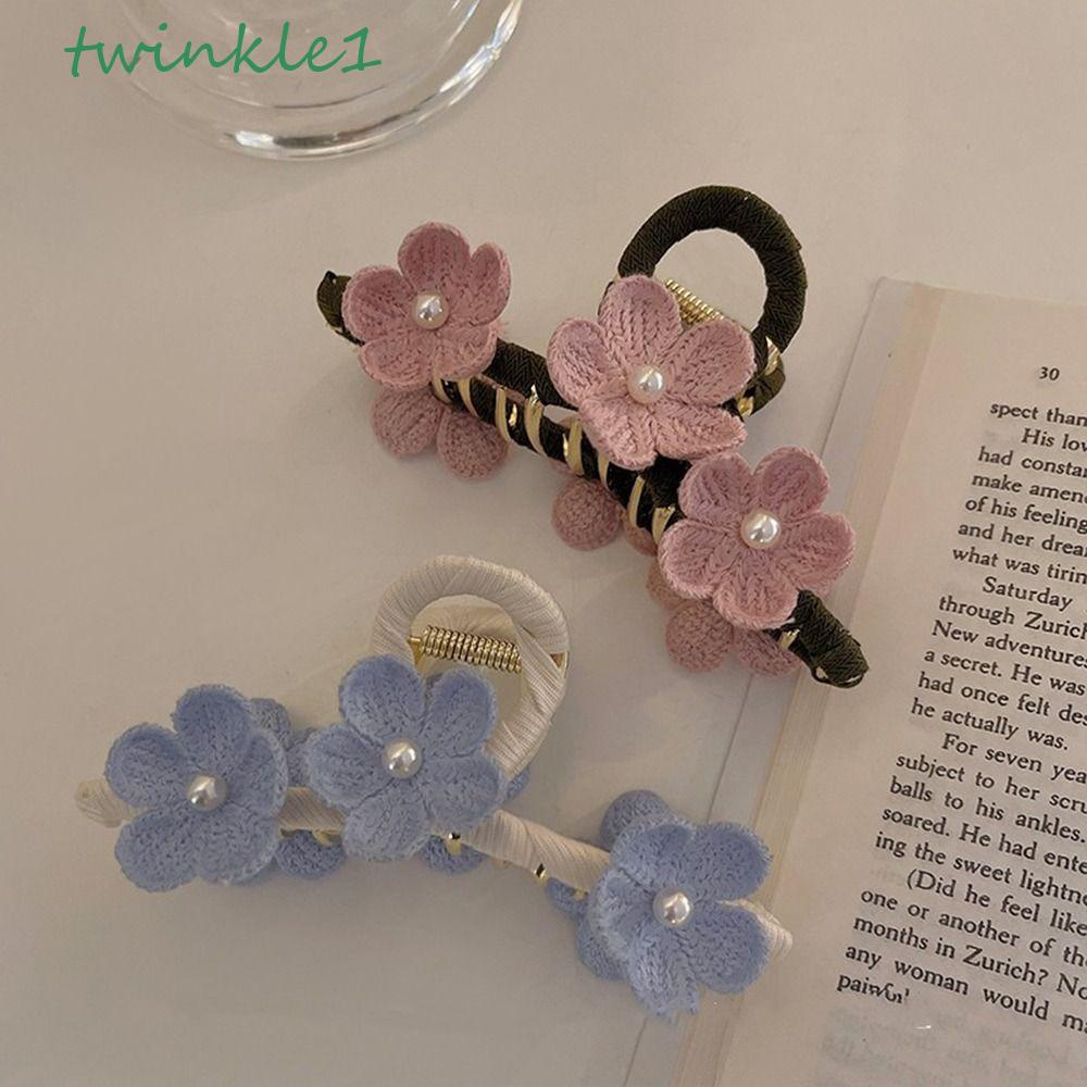 Kẹp Tóc Hình Cá Mập Đính Hoa Lấp Lánh Thanh Lịch Cho Nữ