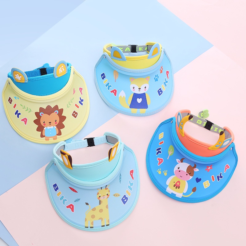 Mũ Lưỡi Trai Nửa Đầu Chống Nắng Họa Tiết Hoạt Hình Dễ Thương Cho Bé