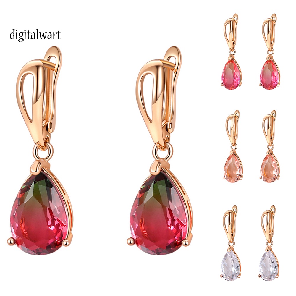 Kỹ Thuật Số| Bông Tai HìNh GiọT NướC ĐíNh Đá Sang TrọNg