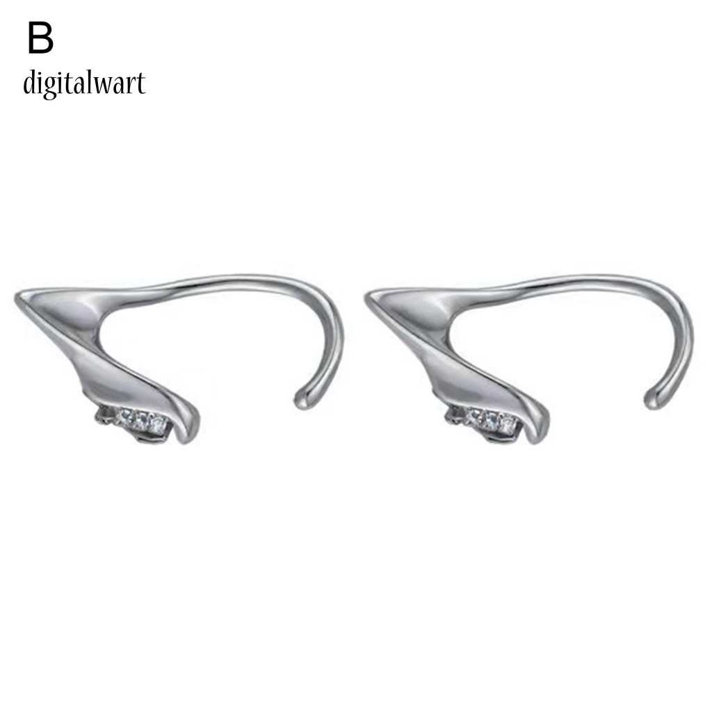 Kỹ Thuật Số| 1 Cặp Khuyên Kẹp Vành Tai Đính Đá Phối Tua Rua Phong Cách Hip hop Thời Trang Cho Nữ