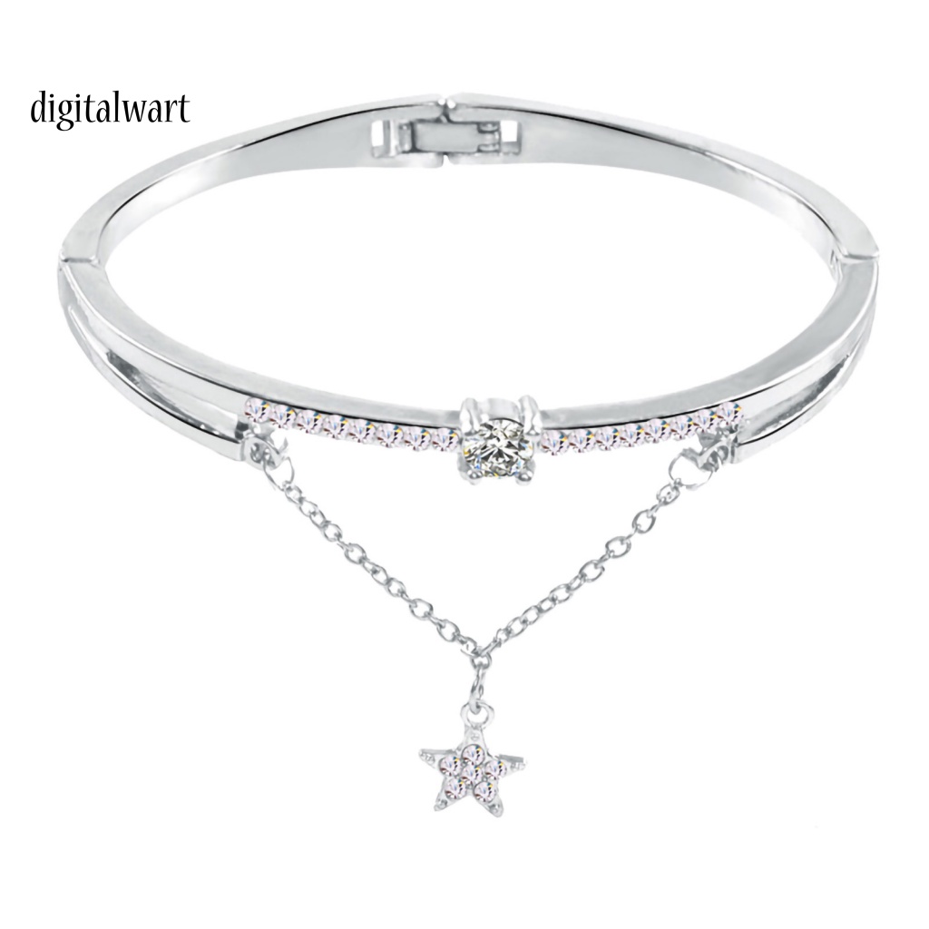 Kỹ Thuật Số| Vòng Tay Đính Đá Hình Ngôi Sao Năm Cánh Lấp Lánh Thời Trang Dự Tiệc Cho Nữ