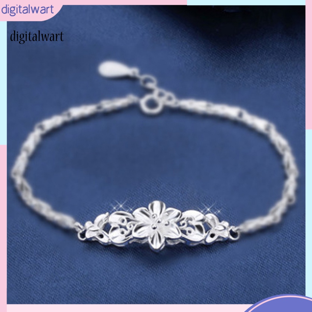 Kỹ Thuật Số| Vòng Đeo Tay Họa Tiết Hoa Thanh Lịch Dễ Phối Đồ Thời Trang Cho Nữ