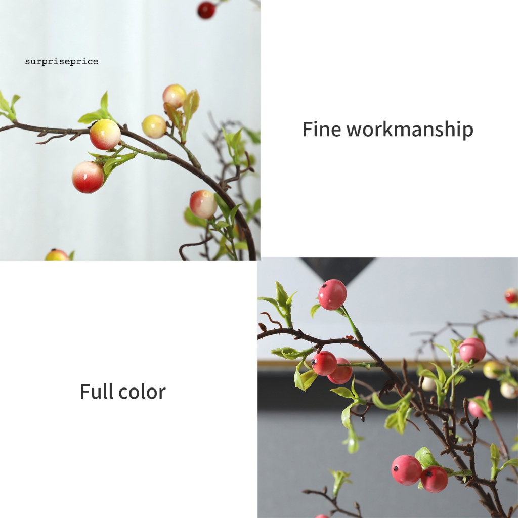 Nhánh Quả Táo Nhỏ Không Phai Màu Dùng Trang Trí Nhà Cửa / Làm Đạo Cụ Chụp Ảnh