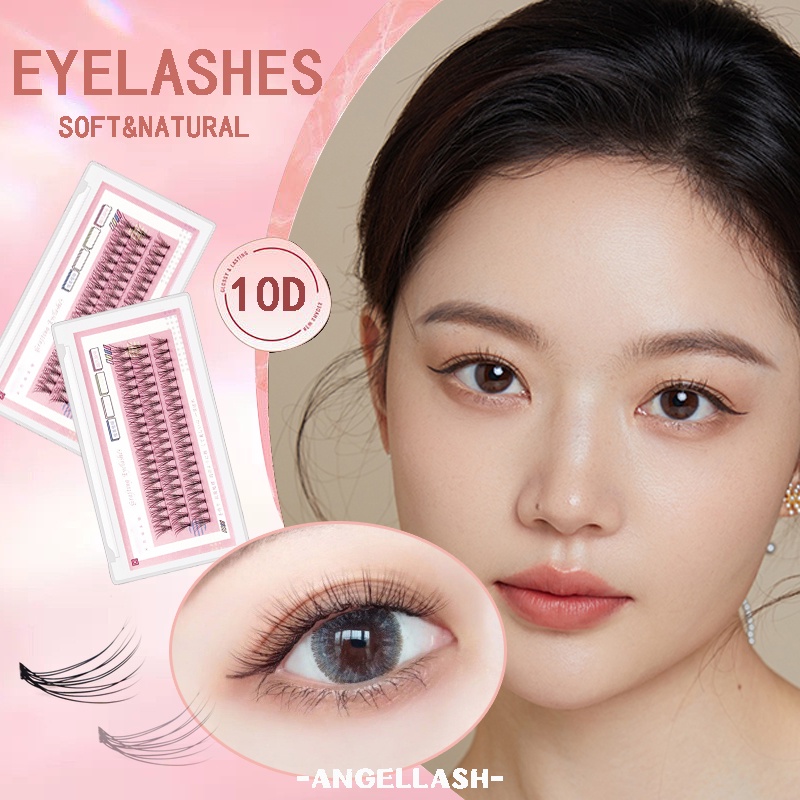 Set 60 Cụm Lông Mi Giả 0.1mm 10D Tự Nhiên Kèm Keo Nối Mi