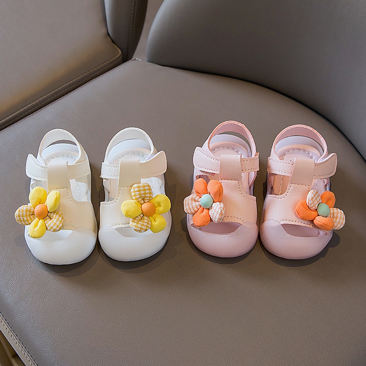 Xăng đan Đế Mềm Thoáng Khí Chống Đá Phong Cách Công Chúa Cho Bé Gái