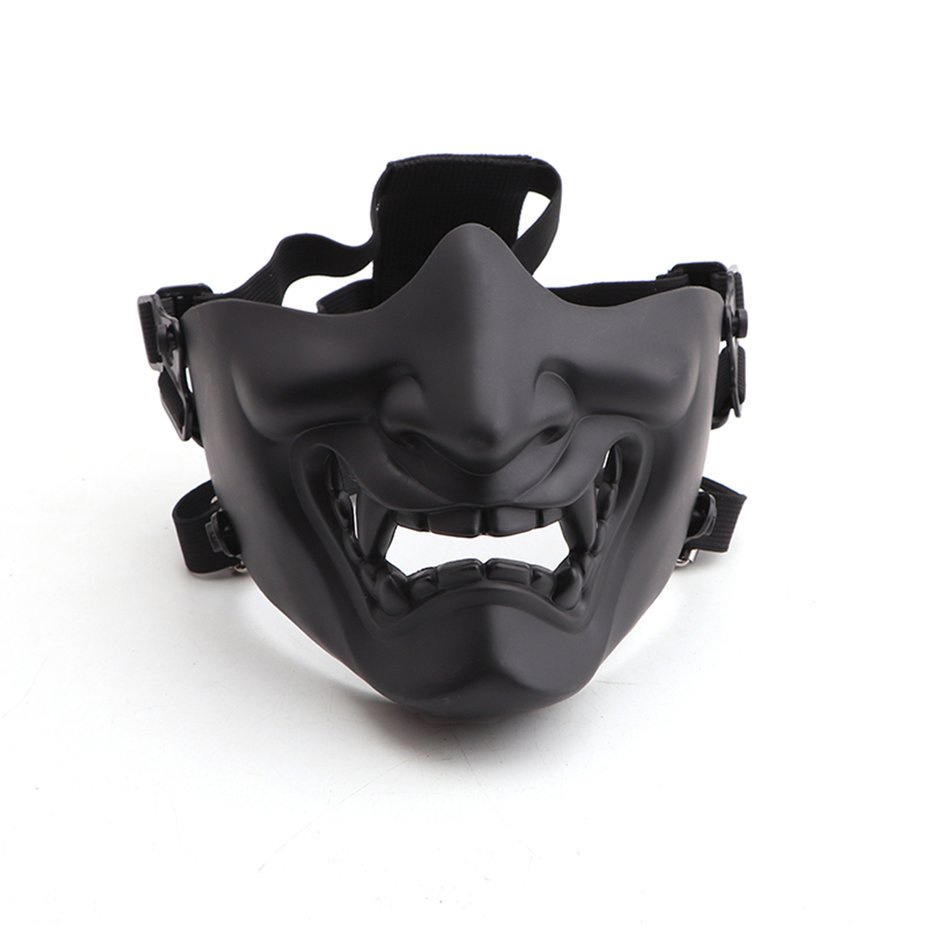 Half Face Tactical Mask Outdoor Cycling Cosplay Entertainment Smile Scary Face