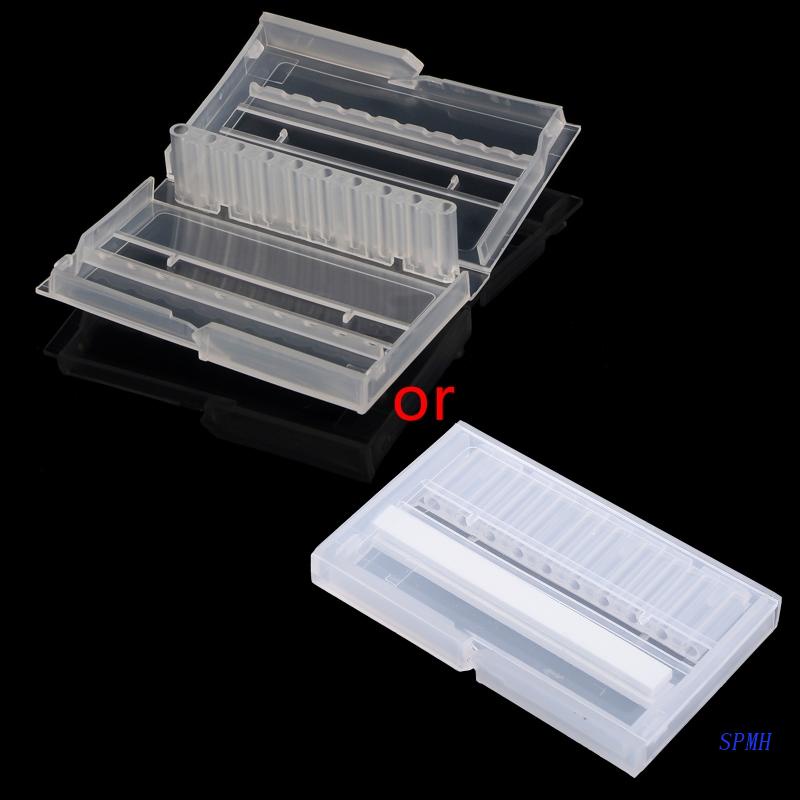 Hộp Đựng Mũi Khoan Làm Móng 10 Lỗ Bằng Nhựa Rỗng