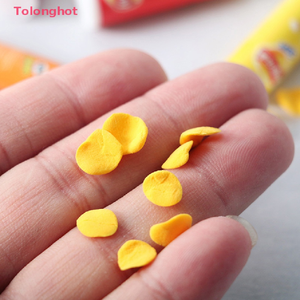 Set 4 Mô Hình Chai Khoai Tây Chiên Tỉ Lệ 1: 12 Trang Trí Nhà Búp Bê