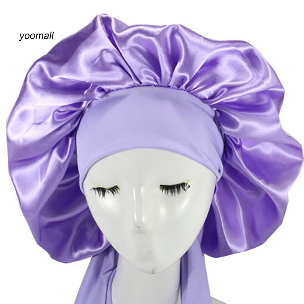 Mũ Trùm Tóc YO / YO / Bằng Lụa Satin Độ Co Giãn Cao Màu Trơn Dành Cho Salon Tóc