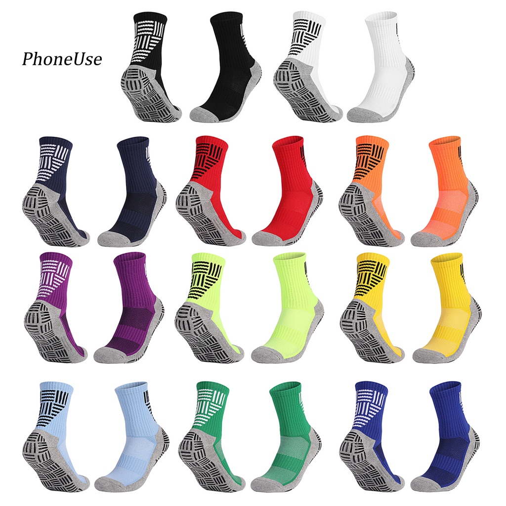 1 Đôi Tất Thể Thao Da PU Chống Trượt Thấm Hút Mồ Hôi Cho Nam