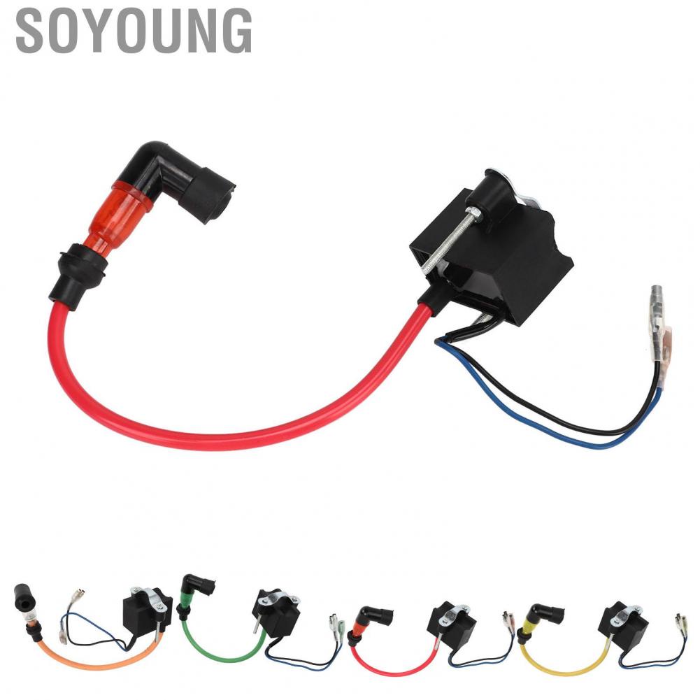 Soyoung Motorized Bicycle Ignition Coil  Easy To Install CDI Ignition Coil Improve Combustion High Performance  for 2 Stroke Engine Motorized Bicycle