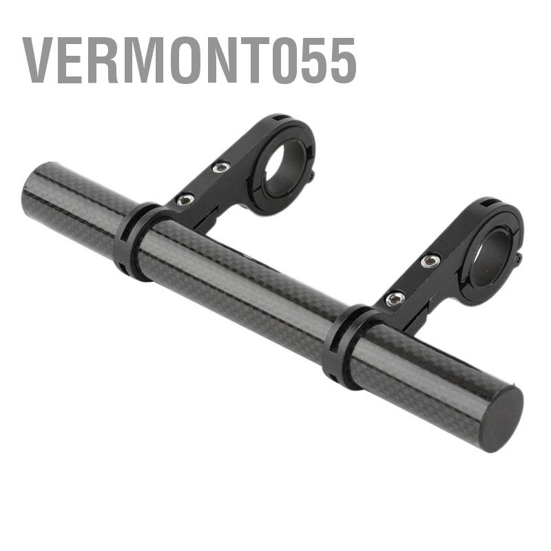 Vermont055 Bộ mở rộng tay lái xe đạp Hợp kim nhôm sợi carbon nhẹ cho đèn gắn điện thoại