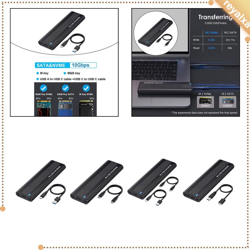 Hộp Đựng Ổ Cứng Ngoài M.2 USB C 10 Gbps Bằng Hợp Kim Nhôm