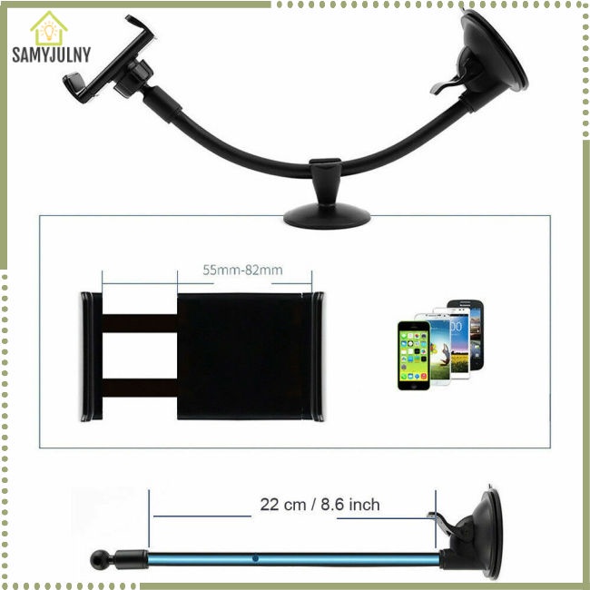 Giá Đỡ Điện Thoại Tay Cầm Dài Có Giác Hút Gắn Kính Chắn Gió Xe Hơi