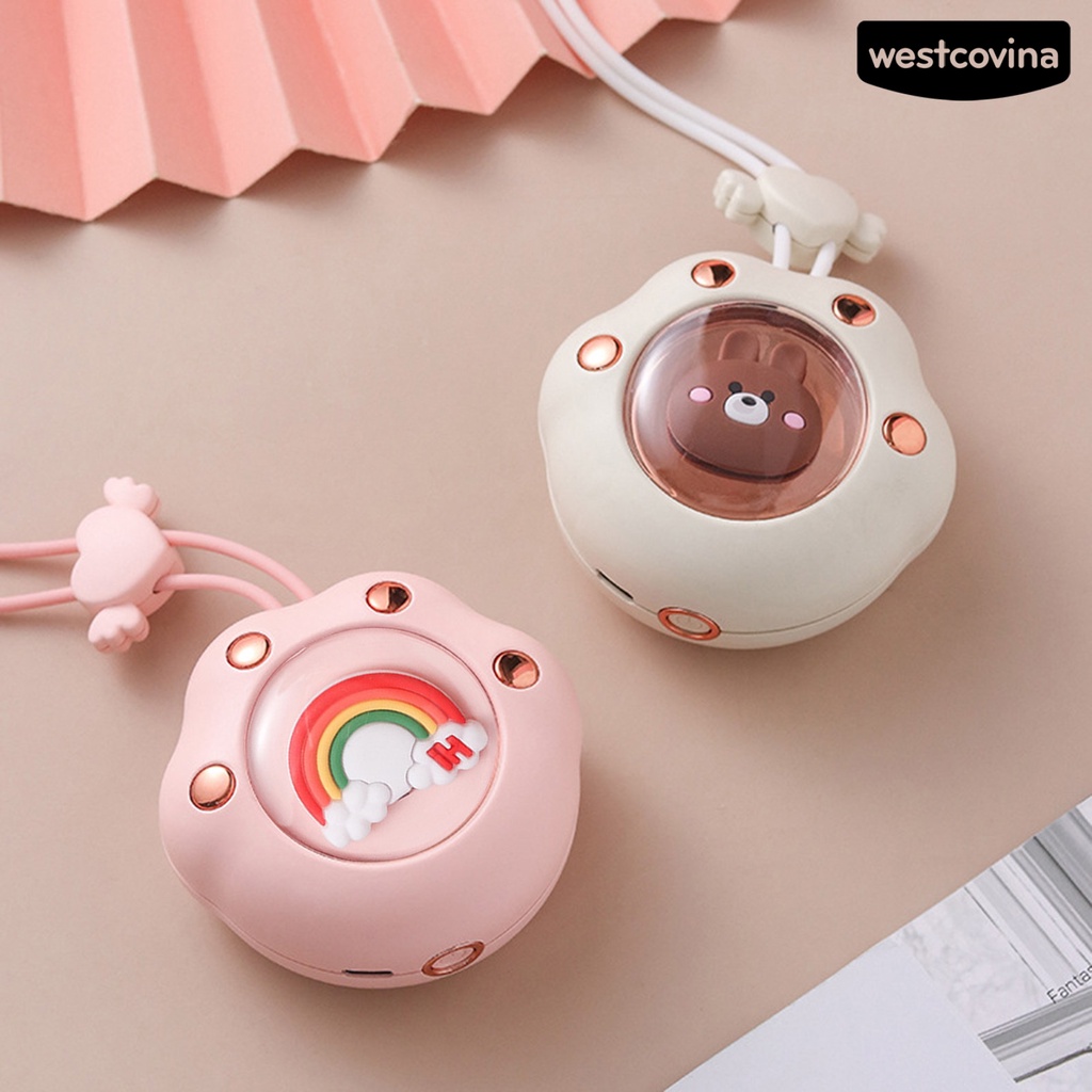 W🅢1 Bộ Quạt Làm Mát Đeo Cổ 3 Bánh Răng Cổng Sạc USB