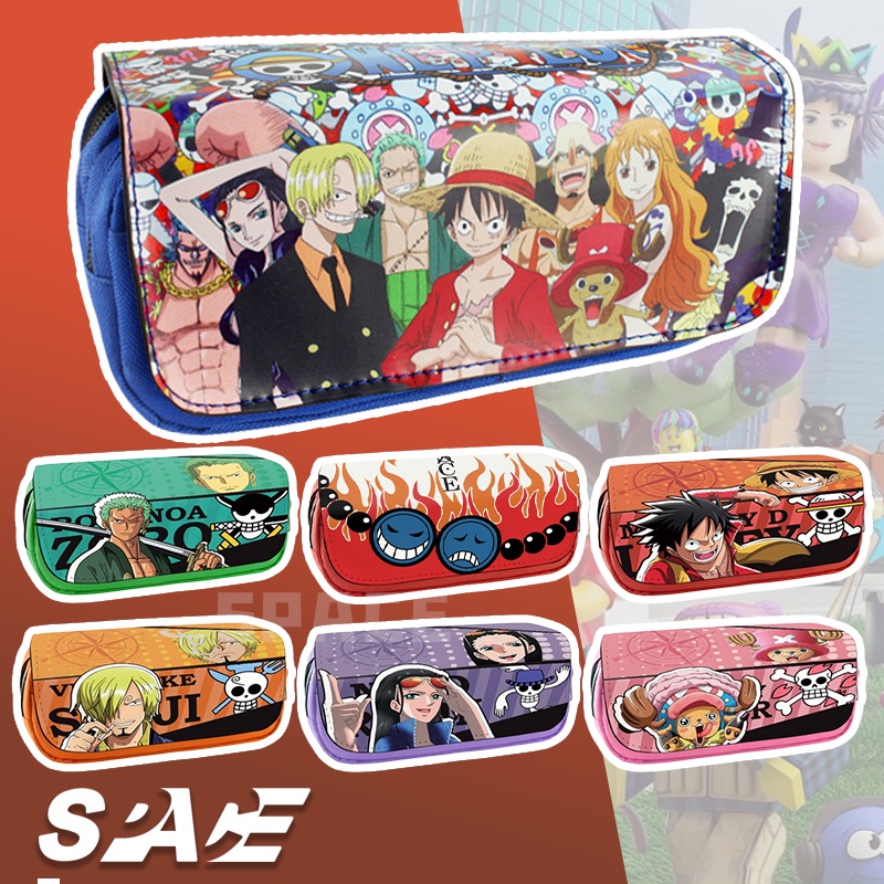 Túi Đựng Bút Chì Sức Chứa Lớn In Hình Anime One Piece Dành Cho Học Sinh Nam Nữ