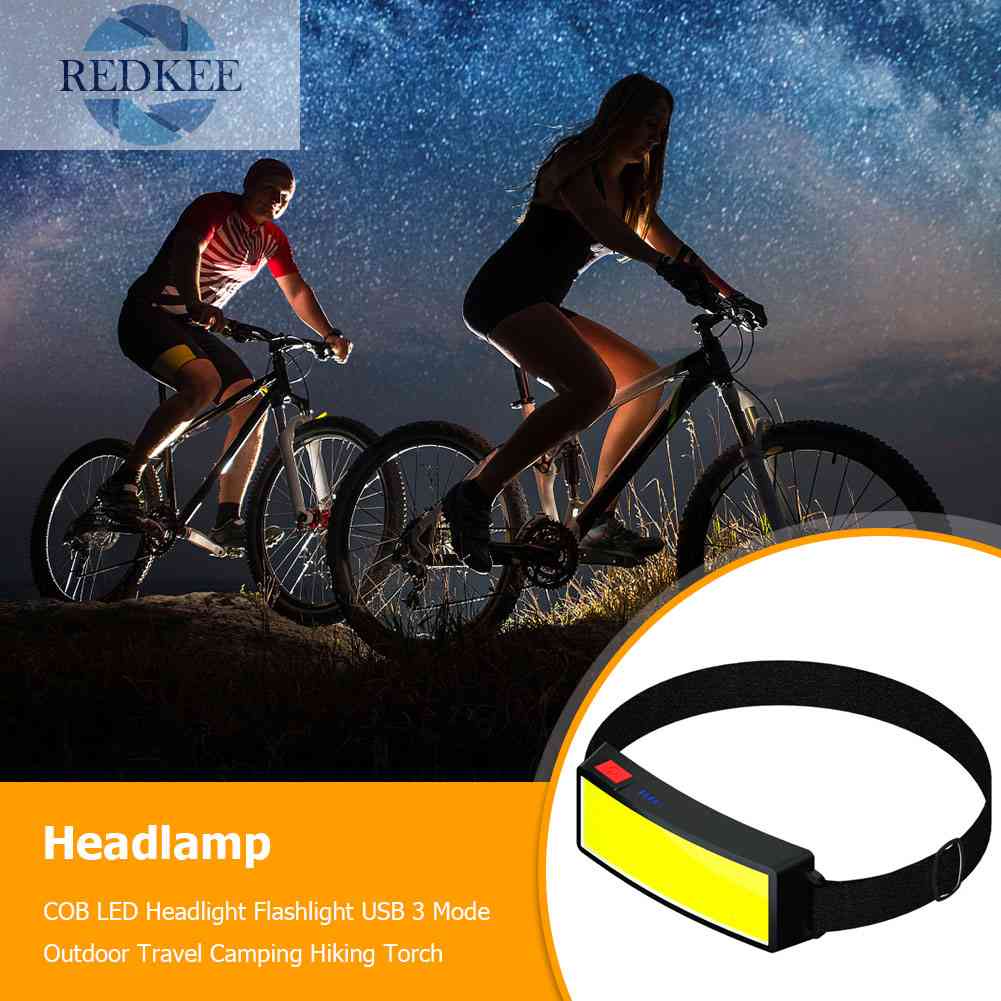 Đèn Pin Đeo Trán 3 Chế Độ Kèm Sạc USB Tiện Dụng