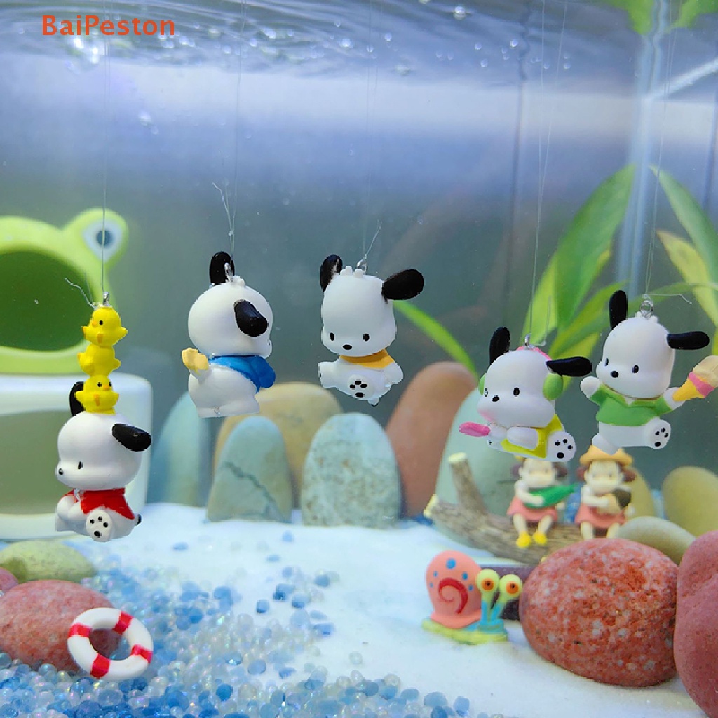 Mô Hình Trang Trí Bể Cá Mini Bằng PVC Hình Cún Con Dễ Thương