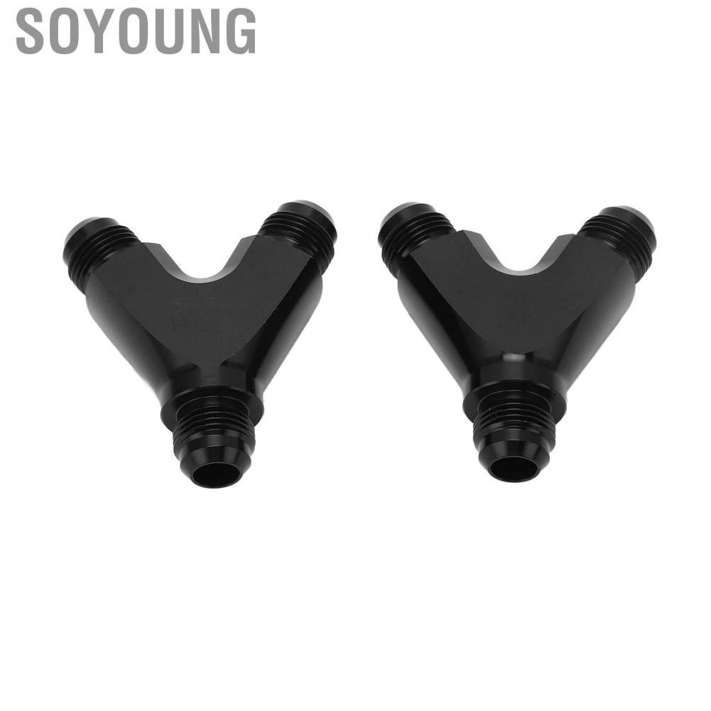 Soyoung Fitting Junction Coupler Adapter Less Flow Obstruction 10AN To Y Block Leakage Proof for Fuel System