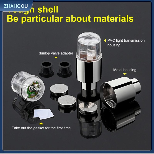 ☃Nhà Cửa☃ Set 2 Nắp Van Hơi Có Đèn Led Độc Đáo