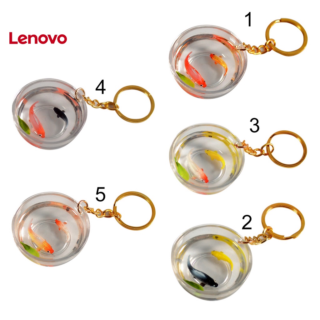 Móc Khóa Hình Cá Koi May Mắn Mini Trong Suốt Đa Năng Trang Trí Ba Lô