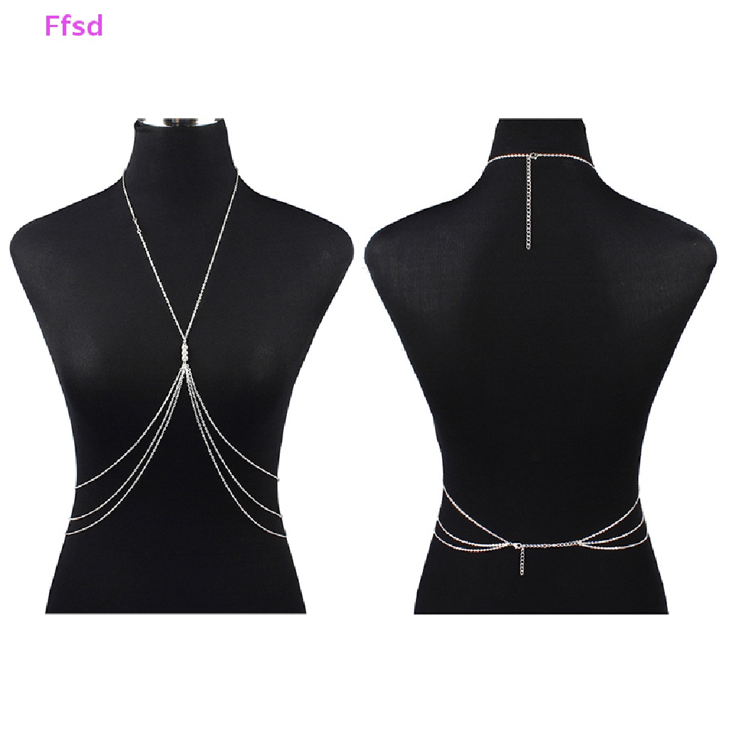 {Ffsd} Dây Mắt Xích Ngọc Trai Đeo Trang Sức Áo Ngực Bikini Quyến Rũ Cho Nữ Bán Chạy