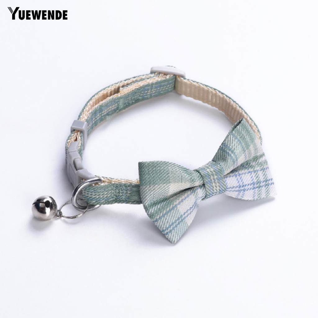 Vòng Cổ Gắn Chuông Họa Tiết Sọc Caro Cho Thú Cưng