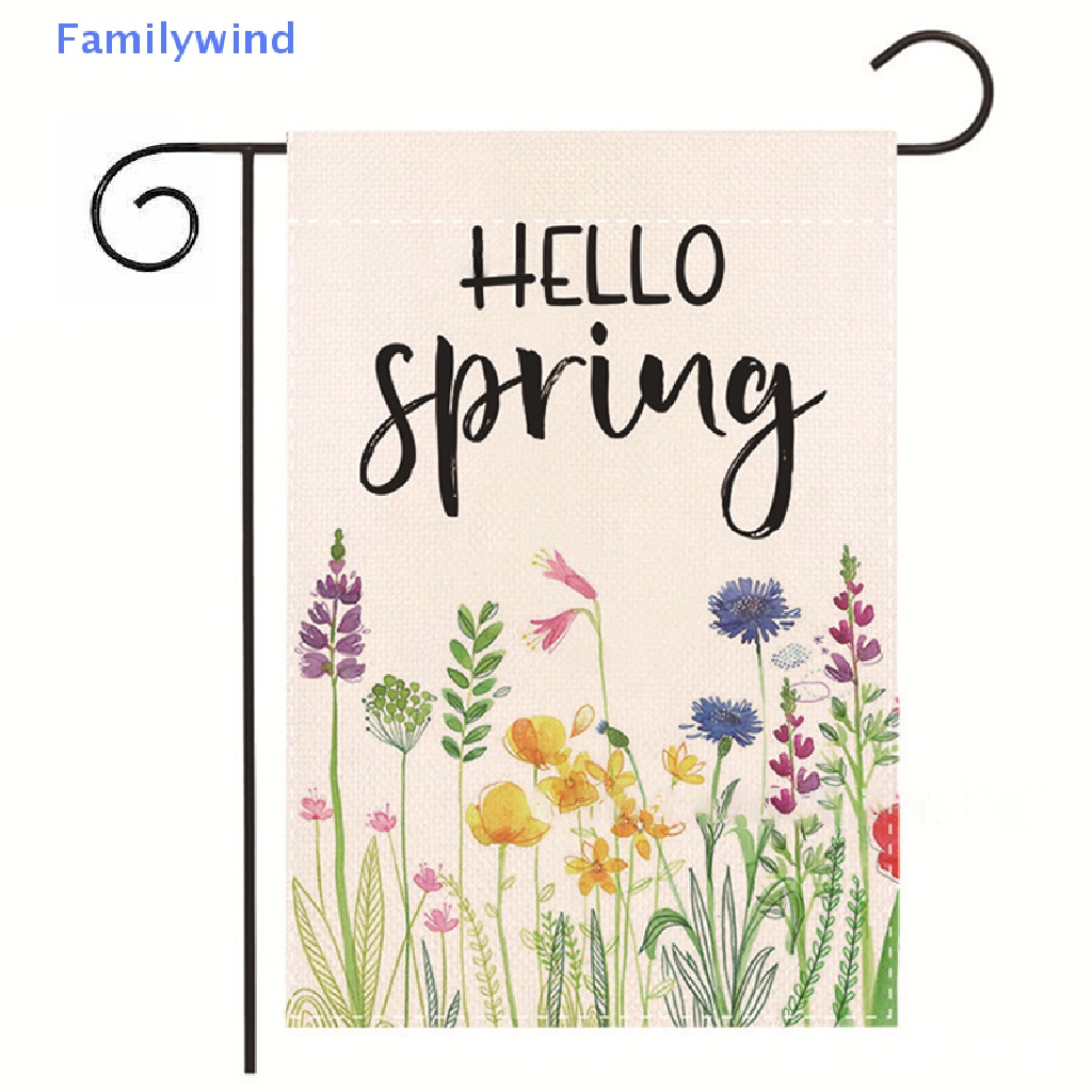 Cờ Hai Mặt 12x18 Inch Họa Tiết Hoa Dùng Trang Trí Sân Vườn