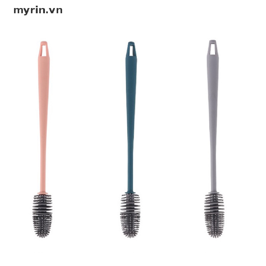 Cọ Rửa Bình Sữa Bằng Silicon Có Tay Cầm Dài Xoay 360 Độ Tiện Dụng