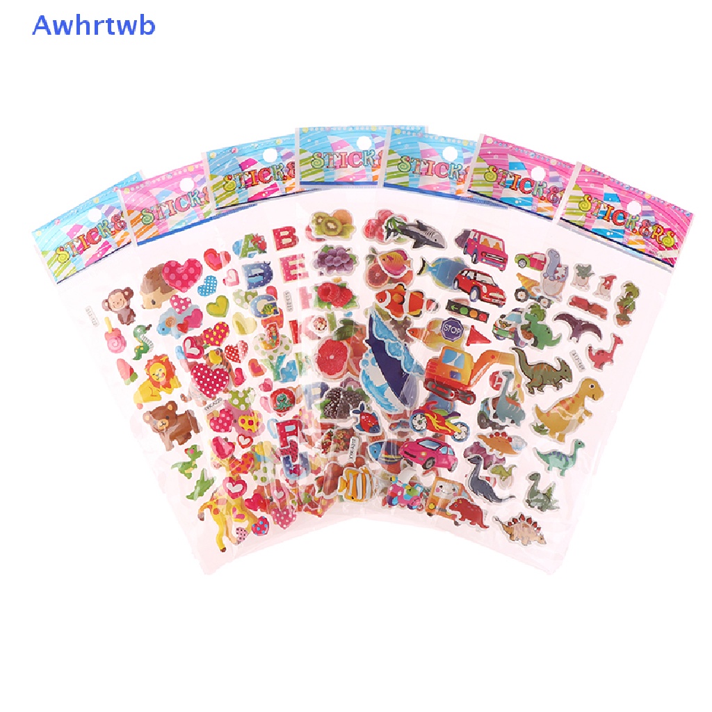 Bộ 20 Miếng Dán 3D Nhiều Họa Tiết Dễ Thương Dùng Trang Trí Sổ Tay Mới