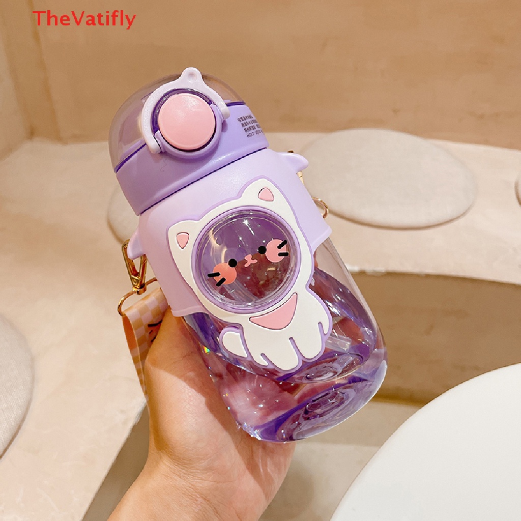 Bình Đựng Nước 700ml Không BPA Chống Rò Rỉ Họa Tiết Hoạt Hình Dễ Thương Cho Bé