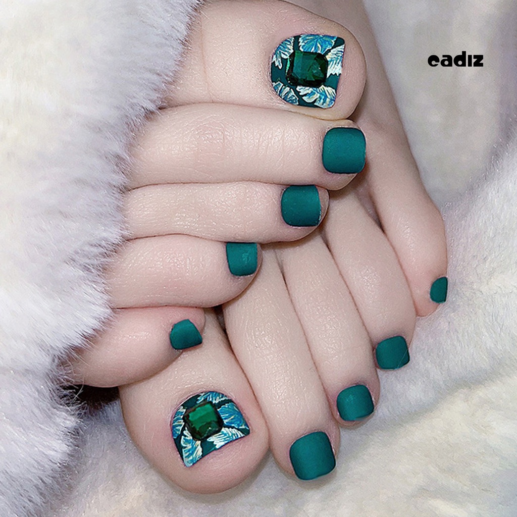 1 Bộ Móng Chân Giả Có Độ Bóng Cao Lấp Lánh Thời Trang Mùa Hè