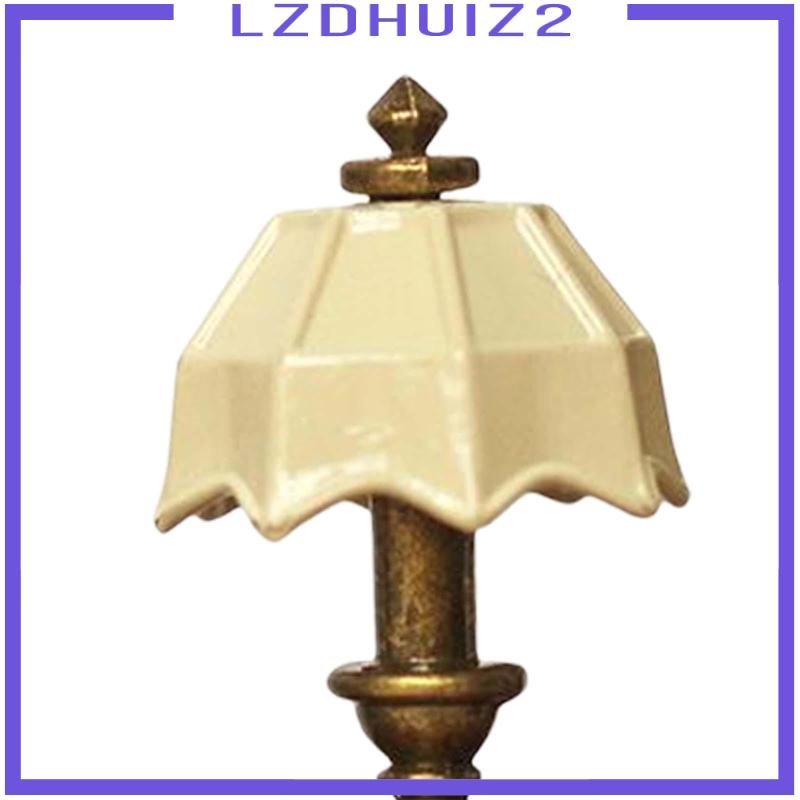 Đèn Bàn Mini Màu Be Trang Trí Nhà Búp Bê 1: 12