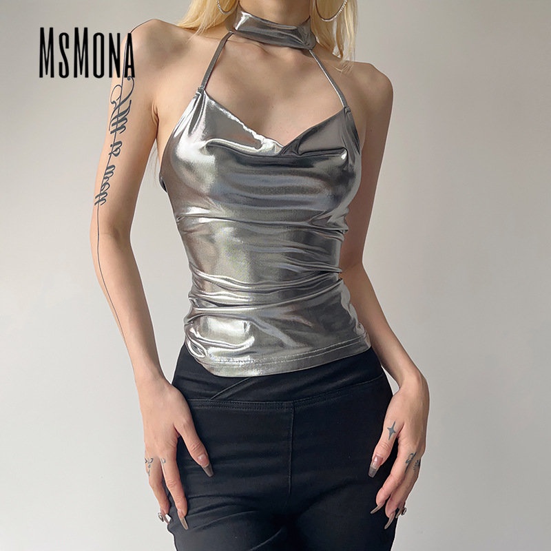 Áo Tank Top Hai Dây Cổ Chữ V Màu Trơn Thời Trang 2023 Quyến Rũ Cho Nữ