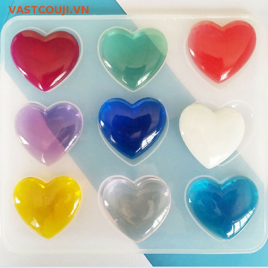 Khuôn Silicon Hình Trái Tim Làm Trang Sức DIY