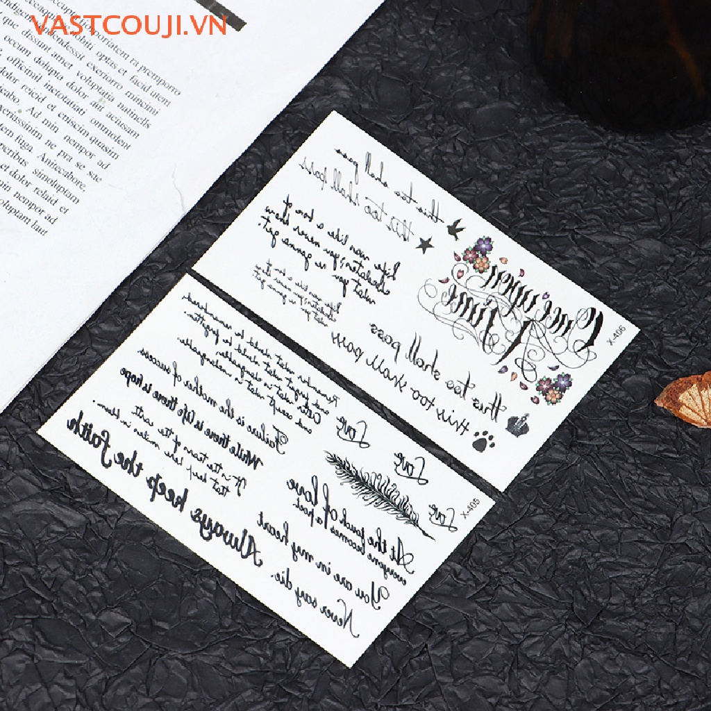 1 Hình Xăm Dán Tạm Thời Chống Thấm Nước Hình Chữ Cái Tiếng Anh VASTJI