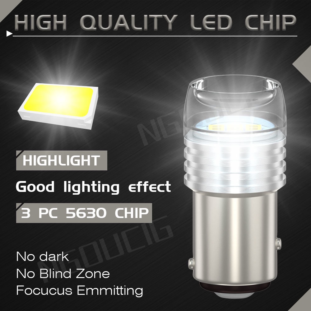 Đèn Led Tín Hiệu Phanh / Xi Nhan 1156 BA15S 1157 BAY15D P21W P21 / 5W DC12V 3SMD 5630 Cho Xe Hơi Xe Máy