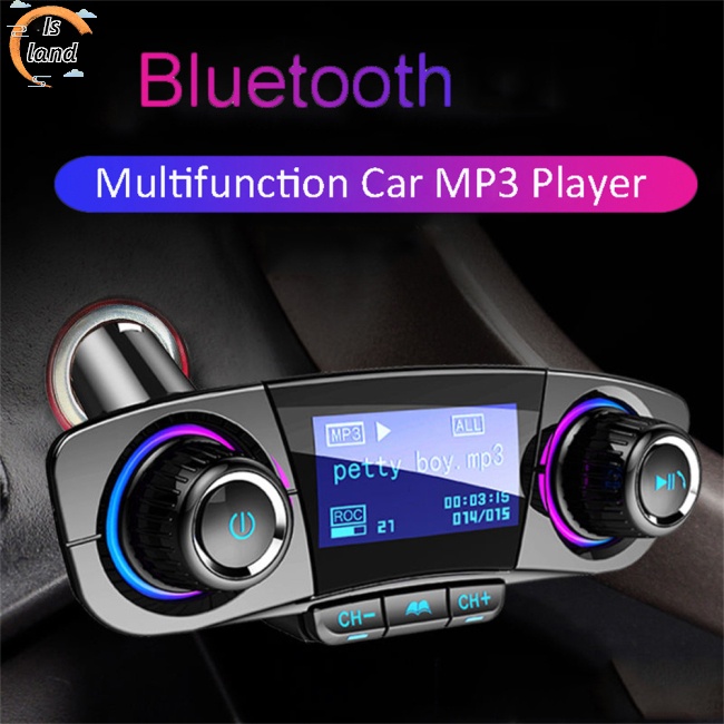 Tẩu Sạc Thông Minh Hai Cổng Usb Kiêm Máy Nghe Nhạc Mp3 Fm Bluetooth Bt06 Cho Xe Hơi