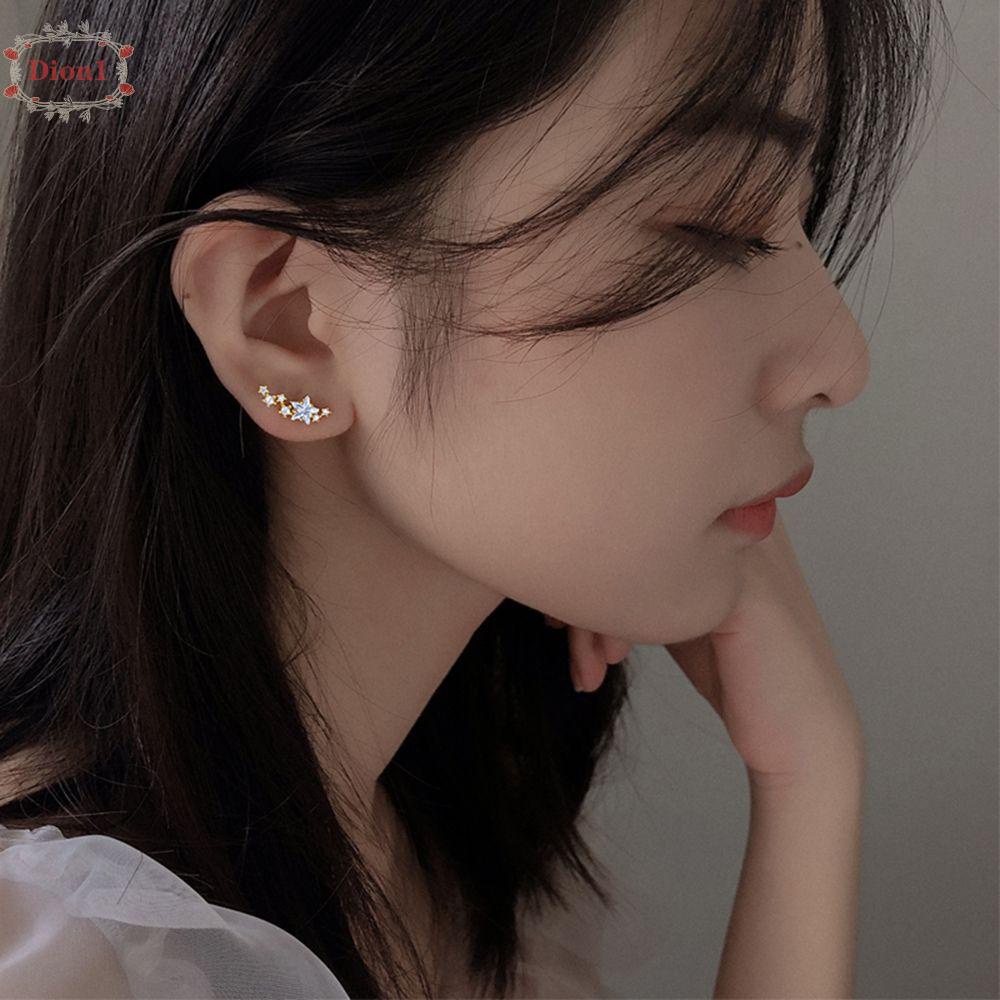 Khuyên Tai Đinh Tán Din1 Bằng Thép Không Gỉ Đính Đá CZ|Quà Tặng Cong Độc Đáo Ấn Tượng